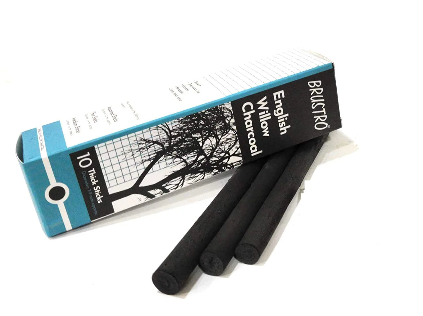 BRUSTRO ENGLISH WILLOW CHARCOAL 10 THICK STICKS
