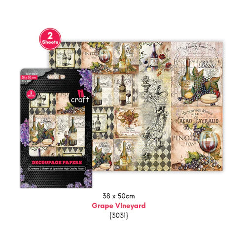 icraft Decoupage Paper-Grape Vineyard-3031