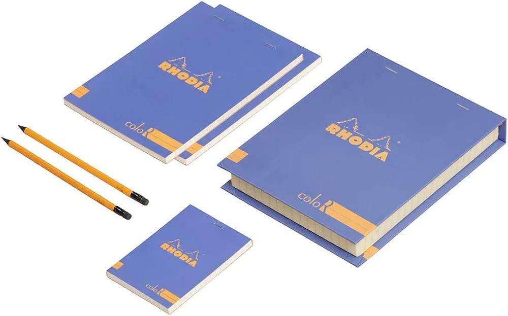 Rhodia Basics Stapled Sapphire Blue Line Ruled ColoR Treasure Box Set 92968