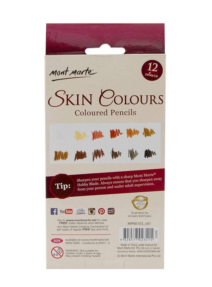 MONT MARTE Artist 12 Skin Colour Pencils