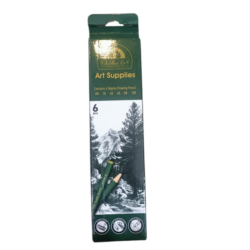 SUDHA 68 DRAWING PENCIL SET OF 6