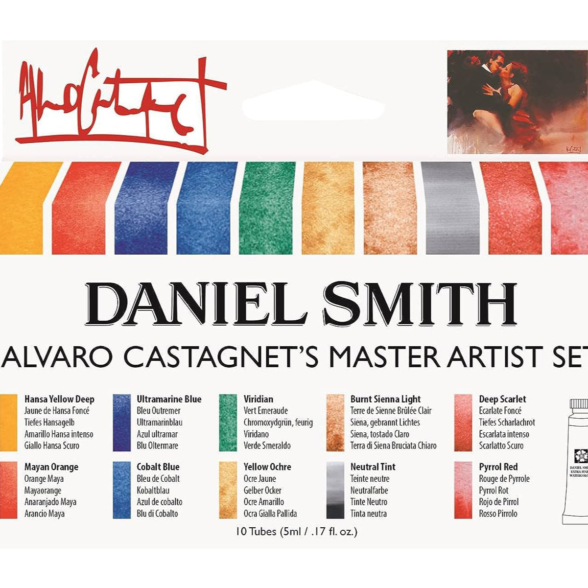 Daniel Smith 285610016 Alvaro Castagnet Master Artist Watercolor Set (10 Pack), 5ml