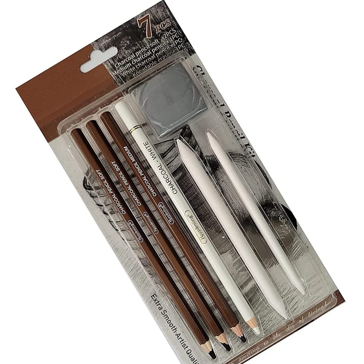 Artpark Keep Smiling Charcoal Pencil Kit of 7 Pcs