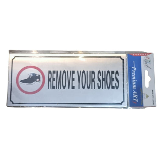 ARTPARK  SIGN M AC REMOVE YOUR SHOES STICKER