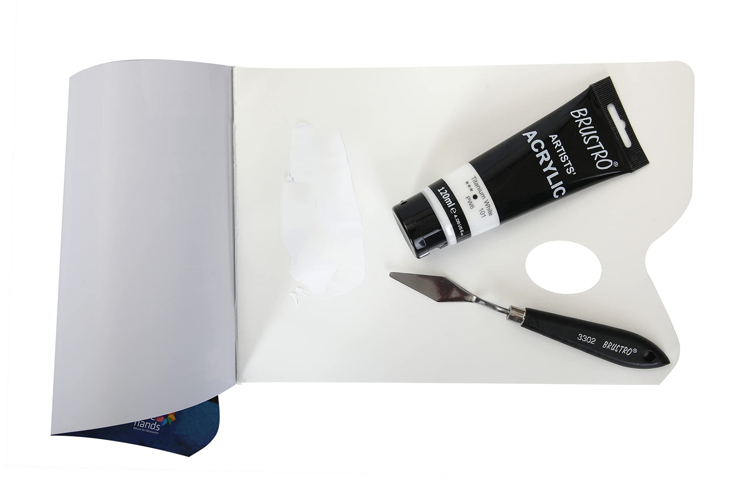 BRUSTRO ACRYLIC TUBE 120ml TITANIUM WHITE