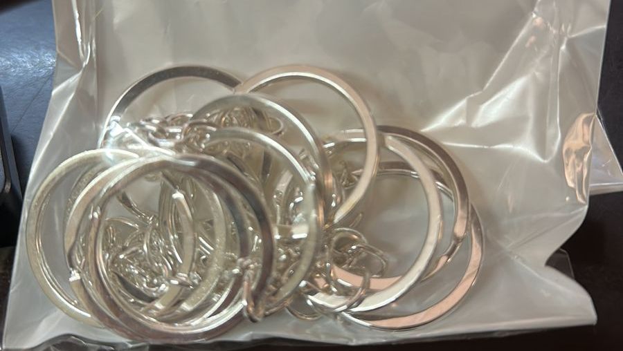 Artpark Keychain Ring Silver pack of 12 AP071821230