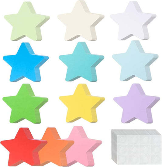 ARTPARK NEON CRAFT PAPER STAR SHAPES CUT OUT