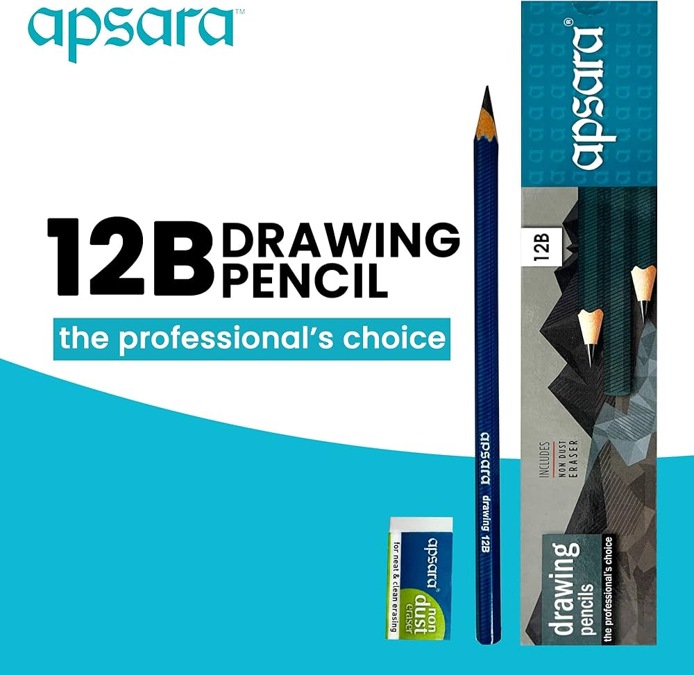 APSARA DRAWING PENCILS 12B 10PCS