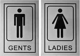 ARTPARK SIGN M AC LADIES & GENTS STICKER SET OF 2