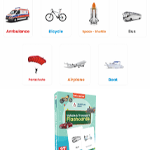 ARTPARK SPARTAN KIDS VEHICLE & TRANSPORT 27 FLASH CARD