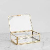 ARTPARK ANTIQUE GLASS BOX SQUARE 4X4X2.5"