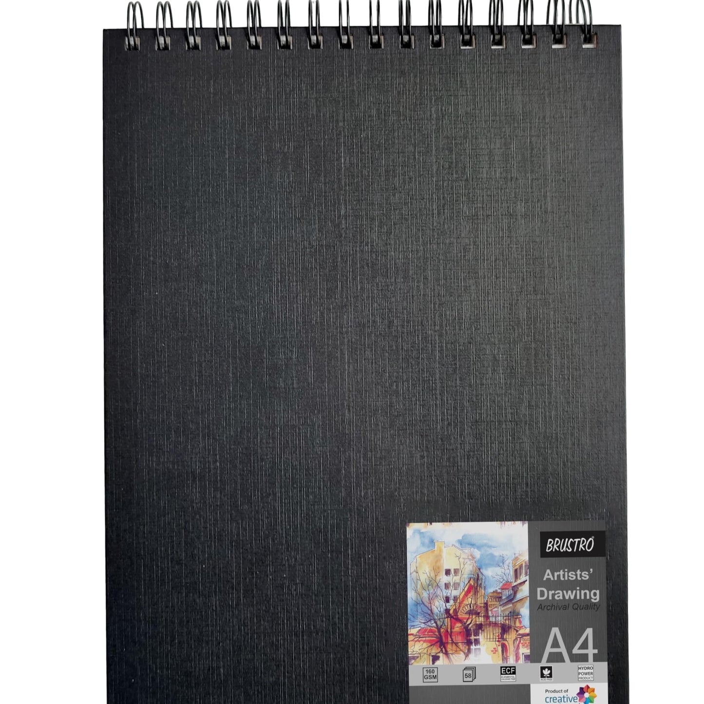 ARTPARK ARTIST DRAWING BOOK 140gsm, A4 WIRO LANDSCAPE BLACK