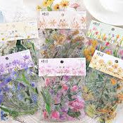 ARTPARK TRANSPERENT PVC FLOWER STICKER 42PCS