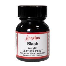 Angelus Acrylic Leather Paint - 1 Ounce, Black