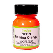 Angelus Leather Paint Neon Flameing Orange 29.5ml