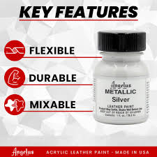 Angelus Leather Paint Metalic Silver 29.5ml