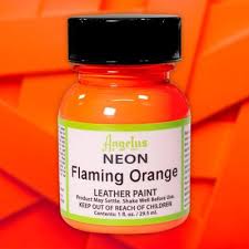 Angelus Leather Paint Neon Flameing Orange 29.5ml