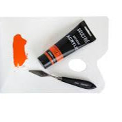 BRUSTRO ACRYLIC TUBE 120ml CAD ORANGE HUE