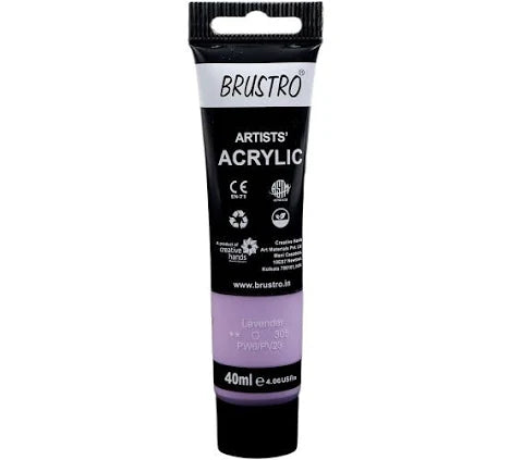 BRUSTRO ACRYLIC TUBE 40ML LAVENDER 305