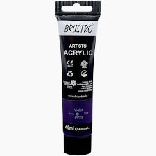 BRUSTRO ACRYLIC TUBE 40ML VIOLET 118