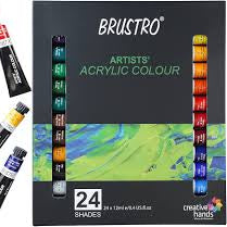 BRUSTRO ARTISTS ACRYLIC COLOUR SET OF 24*12ML