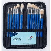 BRUSTRO HOG HAIR BRUSH SET OF 13