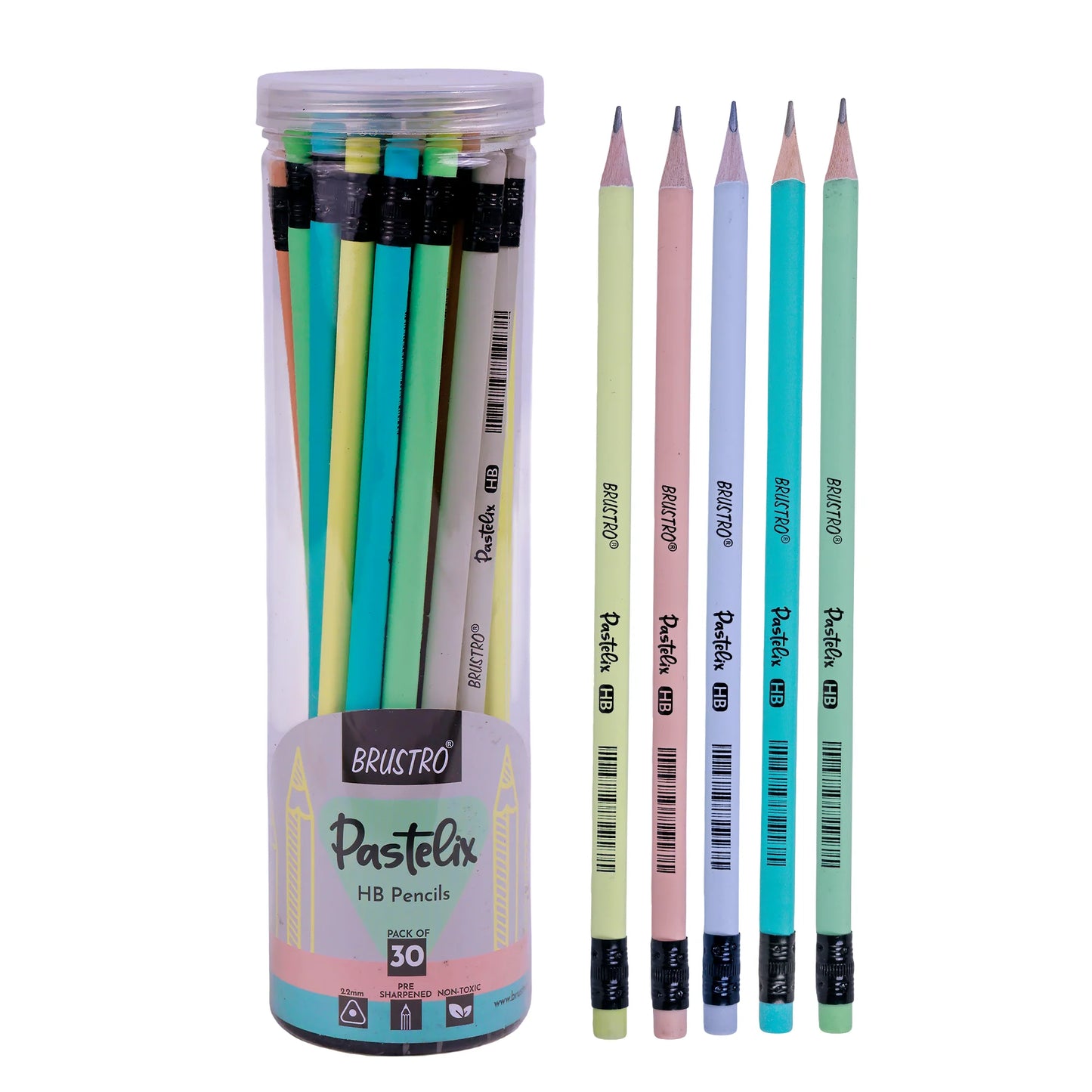 BRUSTRO PASTELIX HB PENCIL PACK OF 30