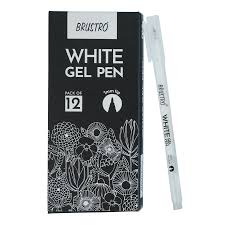 BRUSTRO WHITE GEL PEN 1 MM
