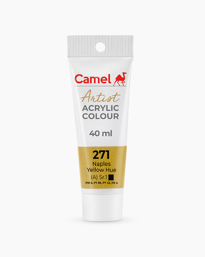CAMEL ARTIST ACRYLIC COLOR 40 ML 271 NAPLES YELLOW HUE