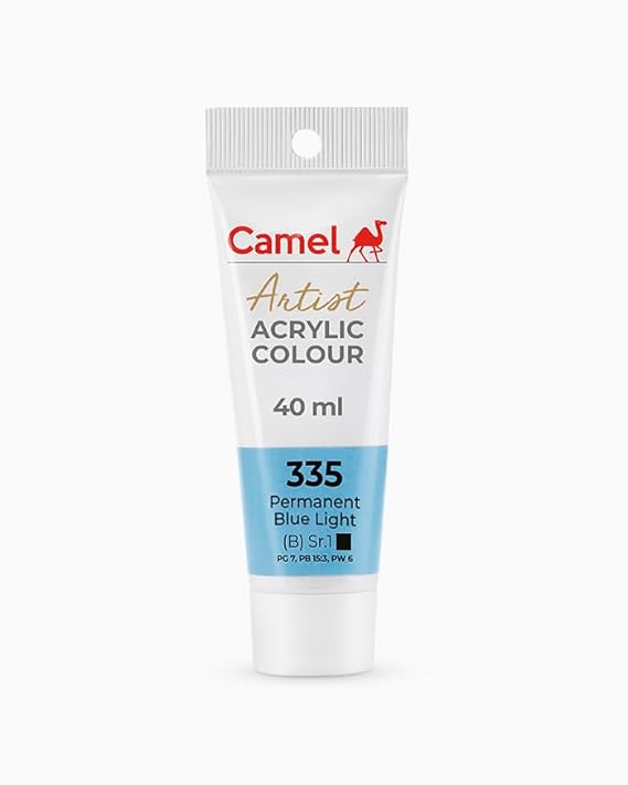 CAMEL ARTIST ACRYLIC COLOR 40 ML 335 PERMANENT BLUE LIGHT