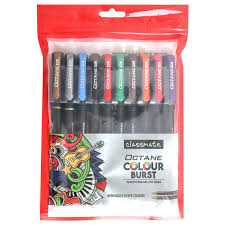 CLASSMATE OCTANE COLOUR BRUST GEL PEN SET OF 10