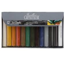 CRETACOLOR ART CHUNKEY COLORED CHARCOAL SET OF 12+1 FREE