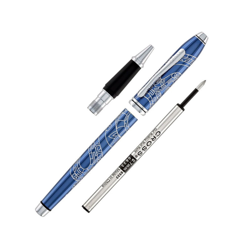 CROSS AT0045-76 TOWNSEND SNAKE BLUE LACQUER ROLLER PEN