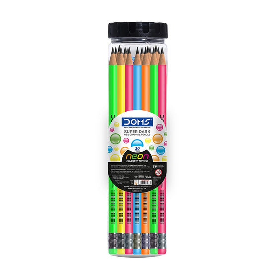 DOMS NEON SUPER DARK PENCIL JAR 30 PCS