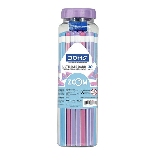 DOMS ZOOM ULTIMATE DARK TRIANGLE PENCIL JAR 30 PCS