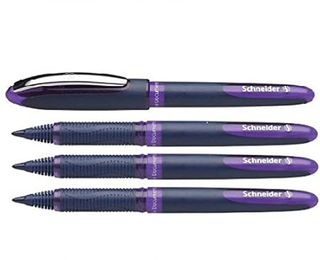 Schneider One Business Roller Ball Pen - 0.6 mm -Violet - Pack of 4