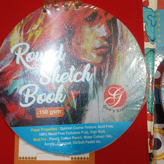 GOD'S GRACE ROUND SKETCH BOOK 150GSM 7"