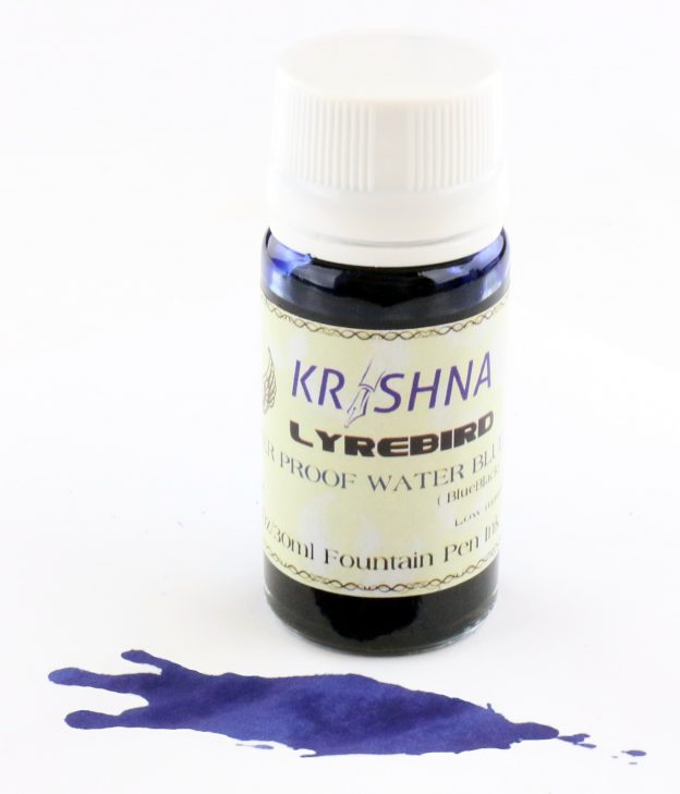 KRISHNA FOUNTAIN PEN INK LUREBIRD BLUE BLK 30ML