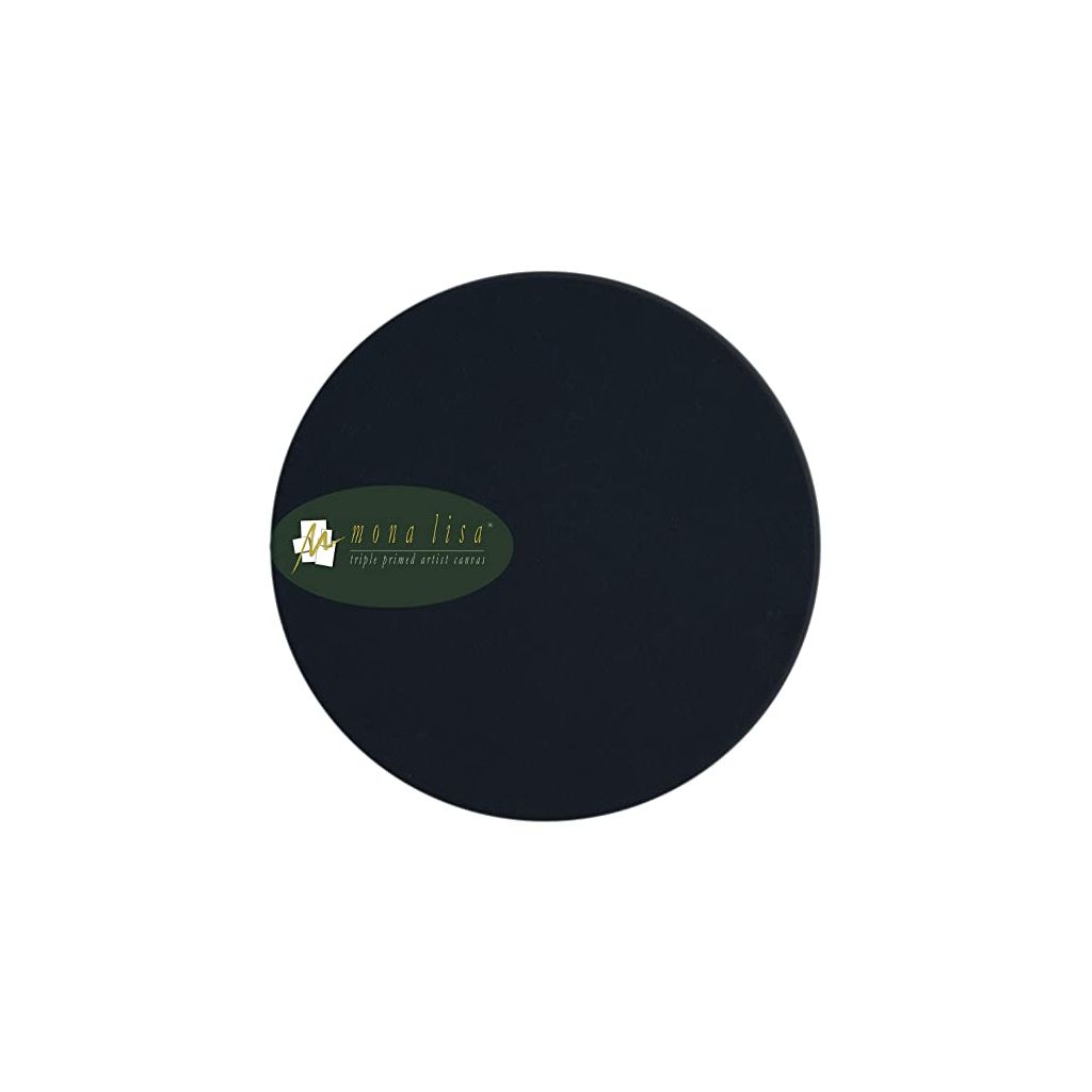 MONA LISA BLACK ROUND CANVAS BOARD 16"