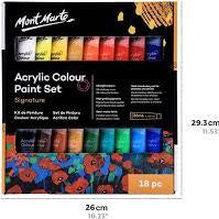 MONT MARTE ACRYLIC TUBE COLOUR SET OF 18