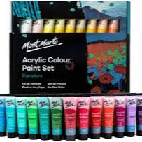 MONT MARTE ACRYLIC TUBE COLOUR SET OF 36