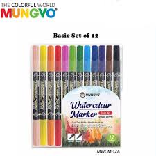 MUNGYO WATER COLOUR MARKER TWIN TIP 12
