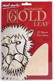 Mont mart mitation Leaf Gold  14x14cm  25 sheet