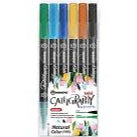MUNGYO CALLIGRAPHY TWIN NATURAL COLOR PACK OF 6