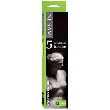 Nitram Academie Fusains  B Soft Pack of Five