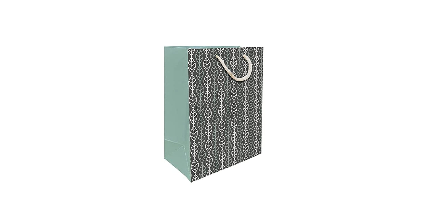 PAPERPEP PAPER BAG PPH-017S 9*7*4 VERTICAL LEAVES PRINT