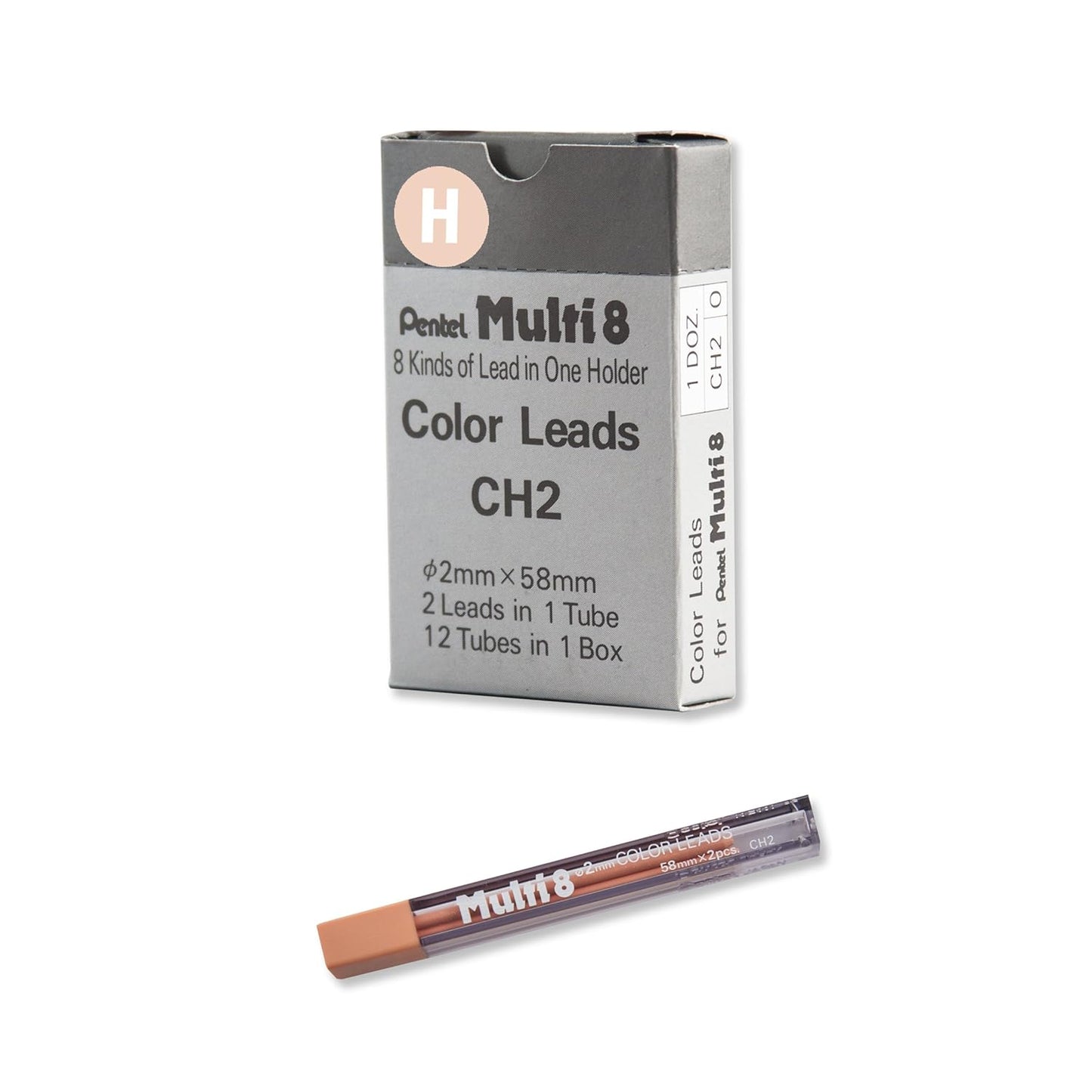 PENTEL CH2 MULTI 8 LEAD PEACH - H