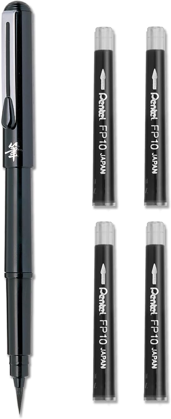 PENTEL GFKP-3 BRUSH PEN BLACK
