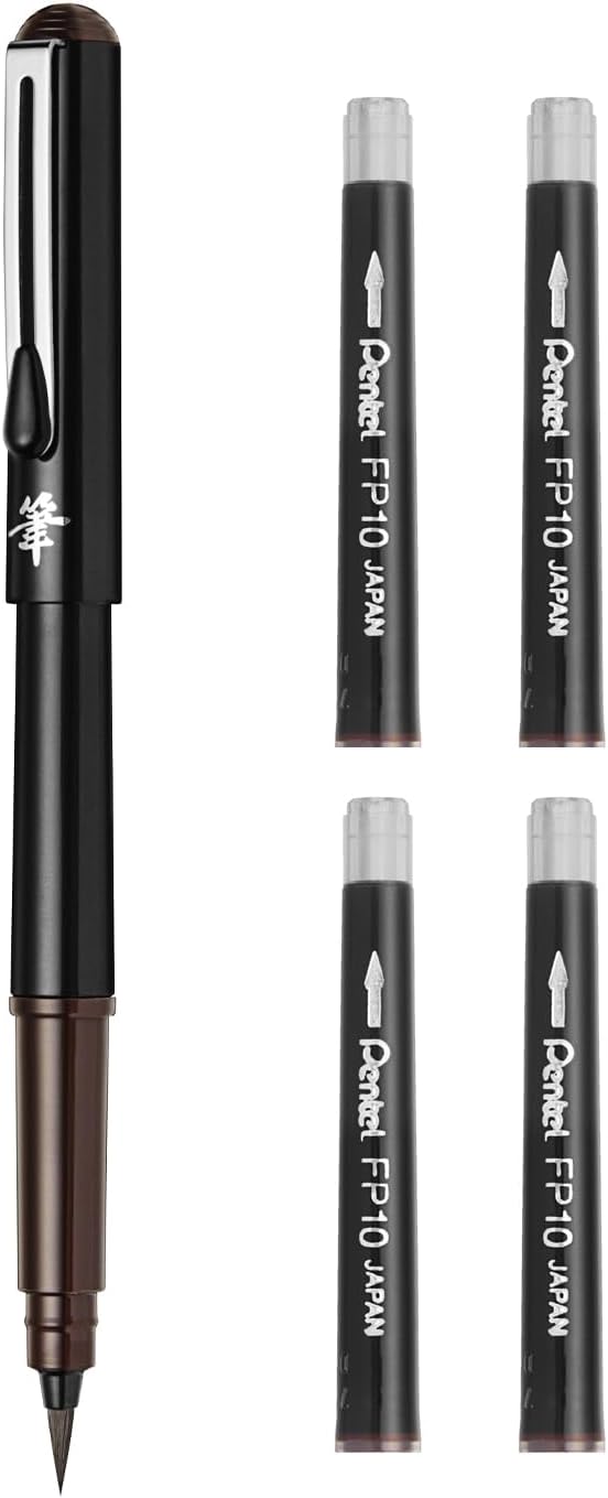 PENTEL GFKP-3 BRUSH PEN SEPIA