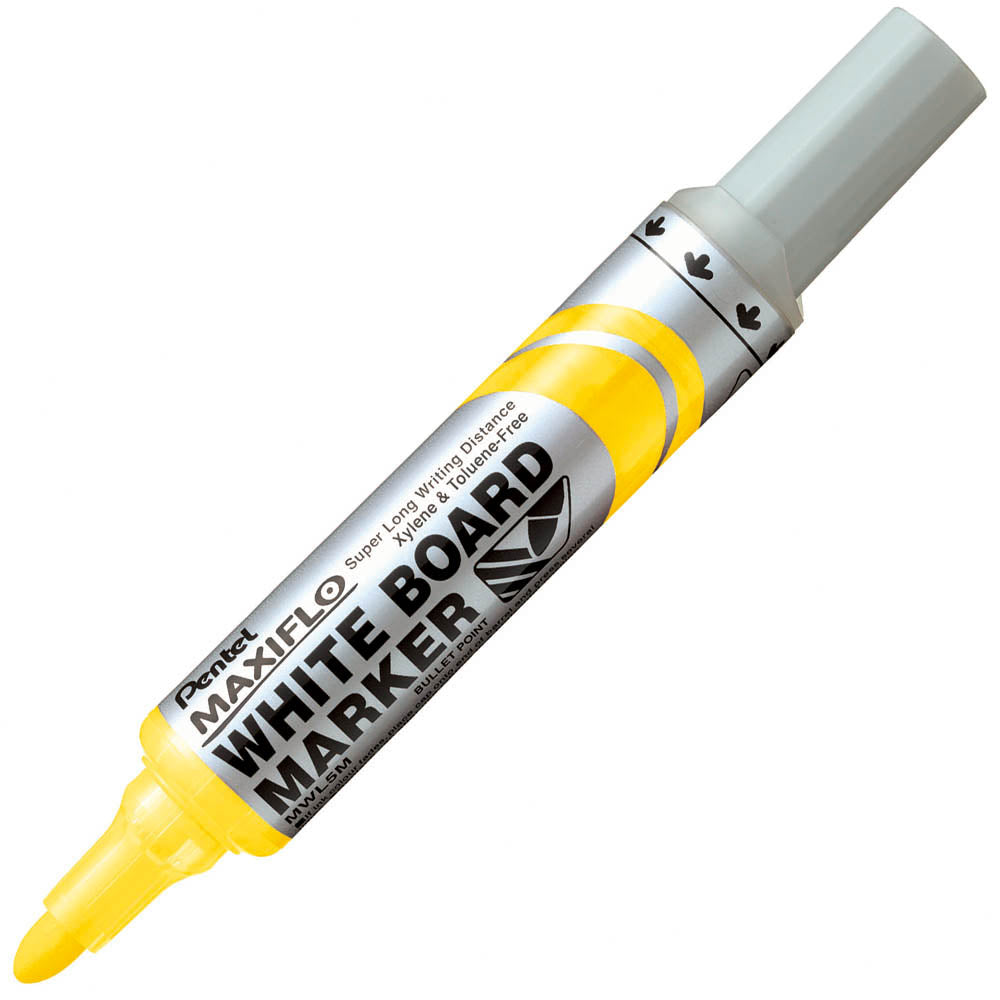 PENTEL MWL5 S WHITEBOARD MARKER YELLOW BULLET POINT